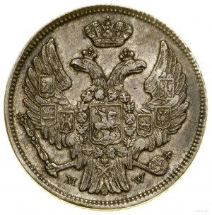 15 kopecks = 1 zloty, 1836 MW, Warsaw; Eagle's tail gold...