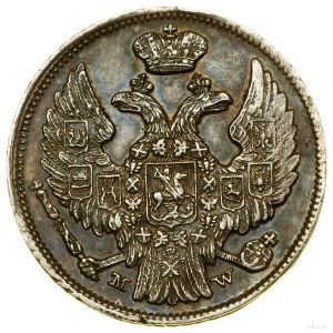 15 kopiejek = 1 złoty, 1837 MW, Warszawa; cyfra 6 w 60 ...