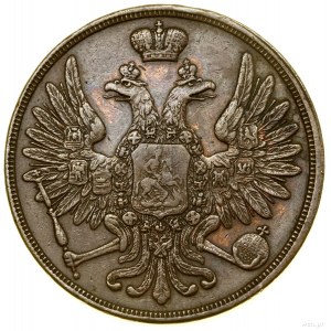 3 kopiejki, 1850 BM, Warszawa; Bitkin 855 (R1), Brekke ...