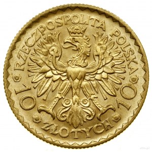 10 zlotých, 1925, Varšava; mince ražená k 9....