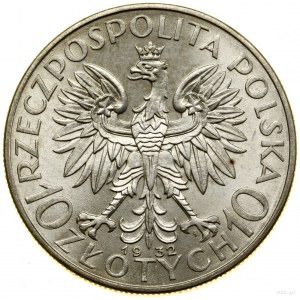 10 zloty, 1932, Varsavia; Testa di donna con berretto - da...