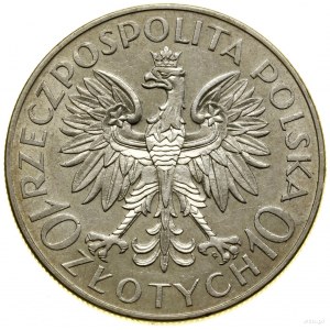 10 zlotých, 1933, Varšava; Jan III Sobieski - 250. roc...
