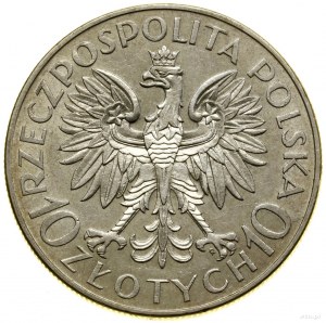 10 zlotých, 1933, Varšava; Jan III Sobieski - 250. roc...