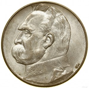 10 zlotys, 1934 S, Varsovie ; Józef Piłsudski - Aigle S...
