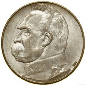 10 Zloty, 1934 S, Warschau; Józef Piłsudski - Eagle S...