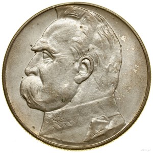 10 zloty, 1934, Varsovie ; Józef Piłsudski ; Kop. 3002 ...