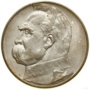 10 zlotých, 1934, Varšava; Józef Piłsudski; Kop. 3002 ...