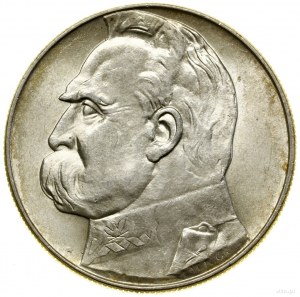 10 Zloty, 1936, Warschau; Józef Piłsudski; Kop. 3004,...