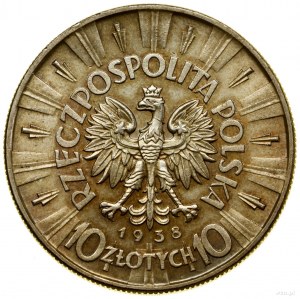 10 złotych, 1938, Warszawa; Józef Piłsudski; Kop. 3006 ...