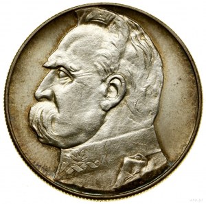 10 zlotých, 1938, Varšava; Józef Piłsudski; Kop. 3006 ...