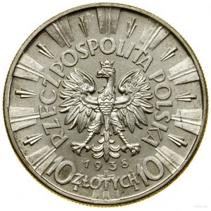 10 złotych, 1938, Warszawa; Józef Piłsudski; Kop. 3006 ...