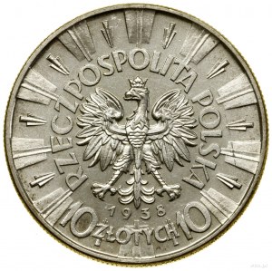 10 gold, 1938, Warsaw; Józef Piłsudski; Kop. 3006 ...