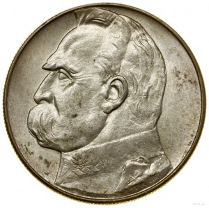 10 gold, 1938, Warsaw; Józef Piłsudski; Kop. 3006 ...