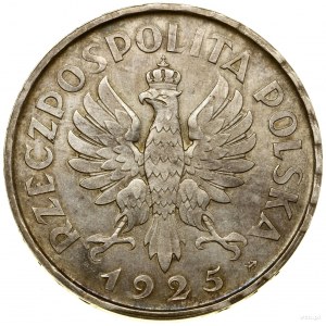 5 złotych, 1925, Warszawa; Konstytucja - moneta projekt...