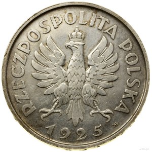 5 zloty, 1925, Warsaw; Constitution coin design...