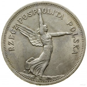 5 Zloty, 1928, Warschau; eine Variante mit dem Münzzeichen von...