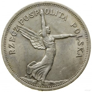 5 złotych, 1928, Warszawa; odmiana ze znakiem mennicy z...