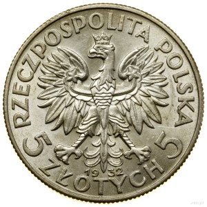 5 Gold, 1932, London; Kopf einer Frau mit Kopfbedeckung, Sorten....