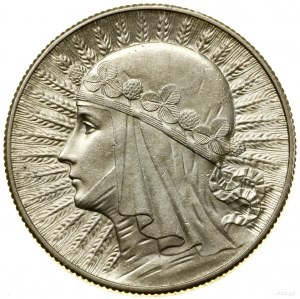 5 Gold, 1932, London; Kopf einer Frau mit Kopfbedeckung, Sorten....