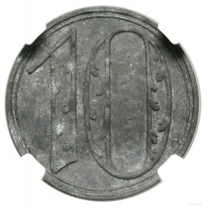 10 fenigs, 1920, Danzica; numeri di grande taglio; AKS 19, ...