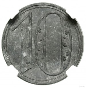 10 fenigs, 1920, Danzig; large denomination numerals; AKS 19, ...