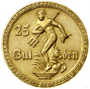 25 guldenů, 1930, Berlín; socha Neptuna; AKS 6, CNG 52....