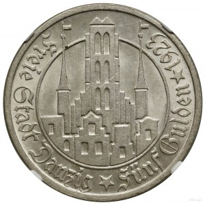 5 guldenů, 1923, Utrecht; kostel Panny Marie...
