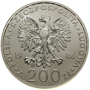 200 zlatých, 1986, Švajčiarsko; Ján Pavol II; Parchimovi...