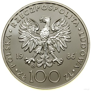100 Gold, 1986, Schweiz; Johannes Paul II; Parchimowi...