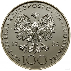 100 zlatých, 1986, Švajčiarsko; Ján Pavol II; Parchimovi...