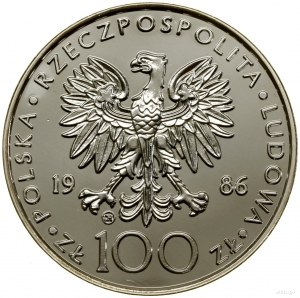 100 zlatých, 1986, Švajčiarsko; Ján Pavol II; Parchimovi...