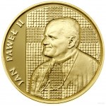 Satz Münzen mit Johannes Paul II - Büste links auf dem...
