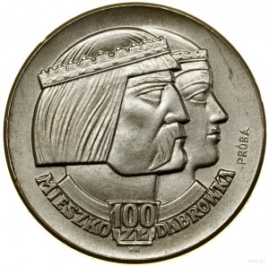 100 złotych, 1960, Warszawa; Mieszko i Dąbrówka - głowy...