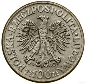 100 złotych, 1960, Warszawa; Mieszko i Dąbrówka - głowy...