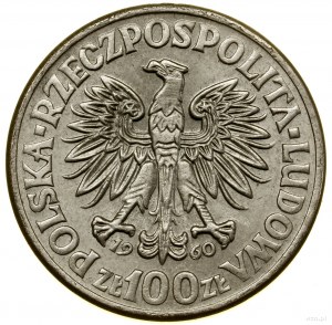 100 zloty, 1960, Warsaw; Mieszko and Dabrowa - heads of...