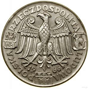 100 zlotých, 1966, Varšava; Mieszko a Dąbrówka - dvě ...