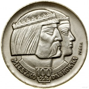 100 zloty, 1966, Varsovie ; Mieszko et Dąbrówka - deux ...