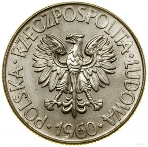 10 zlatých, 1960, Varšava; kľúč a koliesko, PRÓBA ...