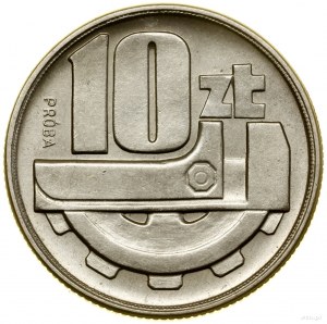 10 zloty, 1960, Warsaw; Wrench and Pinwheel, SAMPLE ...