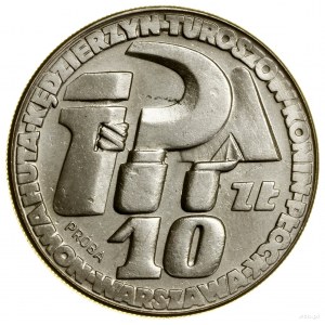 10 Zloty, 1964, Warschau; Schraubenschlüssel, Sichel und Kelle, PRÓ...