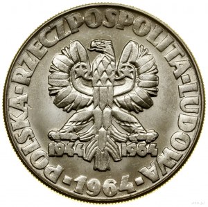 10 złotych, 1964, Warszawa; Drzewo (małe), PRÓBA NIKIEL...