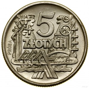 5 zloty, 1959, Warsaw, Poland; Symbols of the National Economy,...