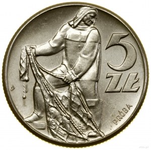 5 gold, 1959, Warsaw, Poland; Rybak, NIKIEL SAMPLE; Parchim...