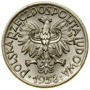 50 groszy, 1958, Warschau; Zwei Bündel Ähren, PR...