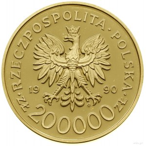 PLN 200.000, 1990, Varsavia; Solidarność 1980-1990;...