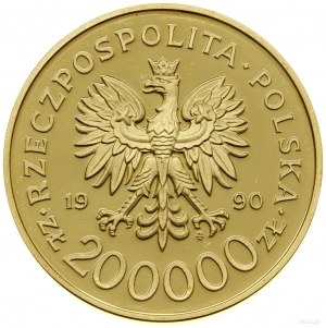 200,000 PLN, 1990, Warsaw; Solidarity 1980-1990;...