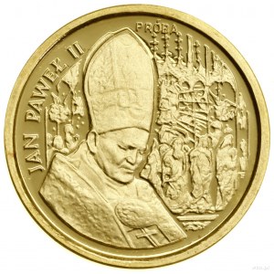 Sada mincí s Janem Pavlem II. na pozadí oltáře - 10.0...