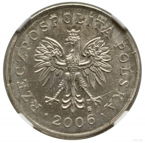 5 groszy, 2006, Warschau; keine Inschrift PRÓBA; Parchimowic...