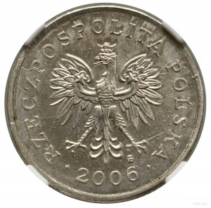 5 groszy, 2006, Varsavia; senza iscrizione PRÓBA; Parchimowic...