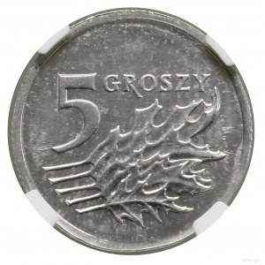5 groszy, 2006, Warszawa; bez napisu PRÓBA; Parchimowic...